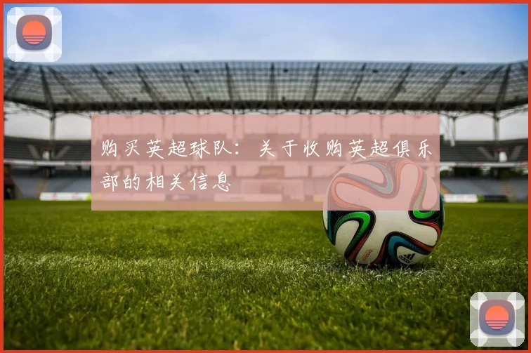 购买英超球队：关于收购英超俱乐部的相关信息